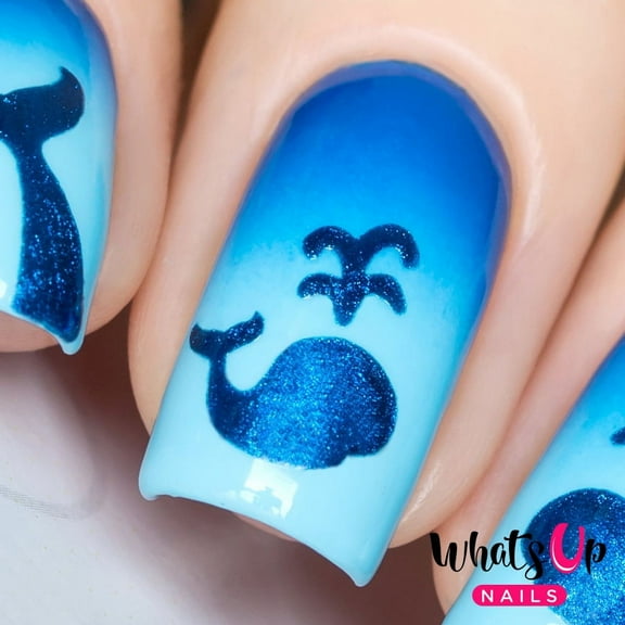Whats Up Nails Whale & Tale Vinyl Stencils for Nail Art Design