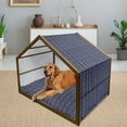 thumbnail image 2 of Abstract Pet House, Colorful Composition with Grunge Doodle Style Lines and Horizontal Stripes Pattern, Outdoor & Indoor Portable Dog Kennel with Pillow and Cover, 5 Sizes, Multicolor, by Ambesonne, 2 of 4