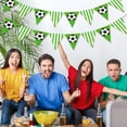 thumbnail image 4 of Soccer Themed Pennant Banner, 7.8 x 11.4 Inch Green Triangle Bunting for Sports Parties, Game Day Decor, 4 of 6