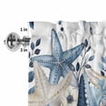 thumbnail image 2 of Valances for Windows Marine Life Sea Stars Shells Rod Pocket Short Curtain for Bathroom Living Room Bedroom Eucalyptus Leaves 1 Panel 42x12in, 2 of 9