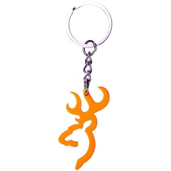 New Browning Buckmark Logo Zinc Hunting Orange Keychain