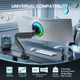 thumbnail image 5 of ARES WING Height Adjustable Monitor Arm, Heavy Duty Desk Mount for 13-49 in Monitors, 40 lb, Vesa 75/100, Black, 5 of 10