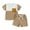 Khaki, variant on Bagilaanoe 2pcs Toddler Baby Boy Shorts Set Contrast Color Short Sleeve T Shirt Tops + Shorts 6M 12M 18M 24M 3T Kids Casual Summer Clothes