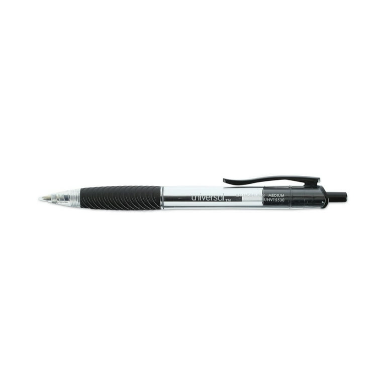 Comfort Grip Ballpoint Pen, Retractable, Medium 1 mm, Black Ink, Clear/Black Barrel, 48/Pack Comfort Grip Ballpoint Pen, Retractable, Medium 1 mm, Black Ink, Clear/Black Barrel, 48/Pack