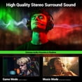 thumbnail image 2 of Wireless Gaming Headset, 2.4GHz Bluetooth Gaming Headphones with Noise Canceling Mic,3D Surround,60H Playtime for PS5 PS4 PC Switch Mac Phone,Black, 2 of 9