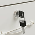 thumbnail image 4 of MONSLIPA Bureau d'Accueil avec Lumière DEL, Comptoir avant Durable de 47,2 Po avec Grand Espace de Rangement, Blanc, 4 of 16