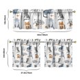 thumbnail image 6 of Kitchen Curtains 24 Inch Short - 3 Panel Set with Cute Cat Paw Pattern, Rod Pocket Window Curtain, 100% Polyester for Pet Lovers Farmhouse, Cafe, Kitchen, Bedroom, Easy Wash, 6 of 6