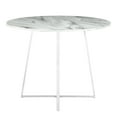 thumbnail image 5 of Cosmo Contemporary/Glam Dining Table in Chrome and White Marble Top by LumiSource, 5 of 7