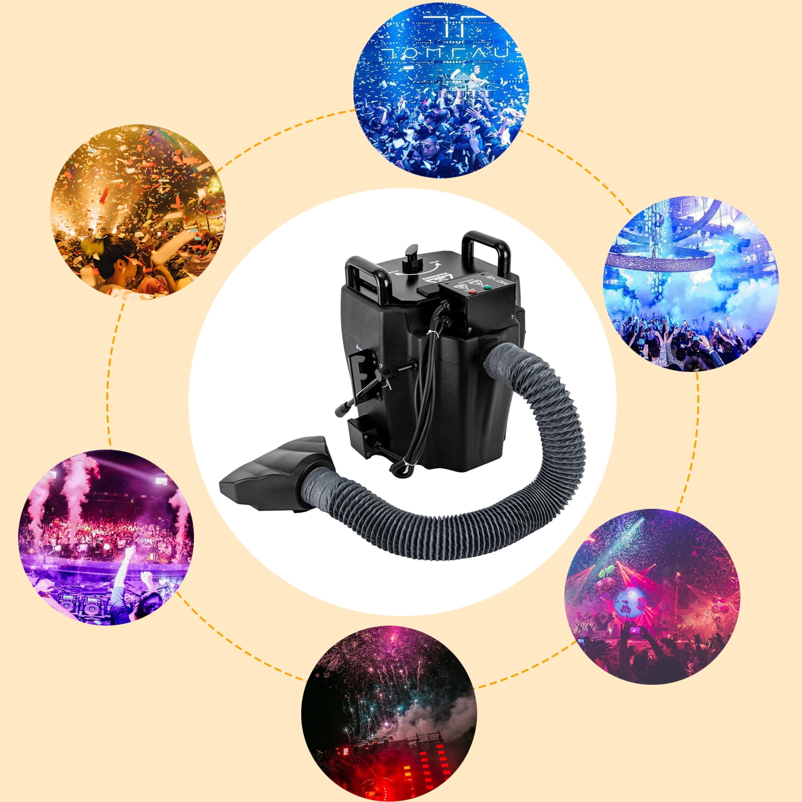 TOOL1SHOoo 3500W Low Fog Machine Dry Ice Effect Smoke Fog Club DJ Stage Effect Wedding Show