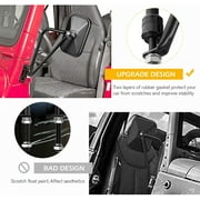 Jeep Side Mirrors Door Off, 8.2 Diagonal Wide Viewing Jeep Mirror, Jeep JK JL CJ YJ Mirrors&Unlimited, Anti-Shake, Wider View Easy-Install Rectangular Door Hinge Mirrors