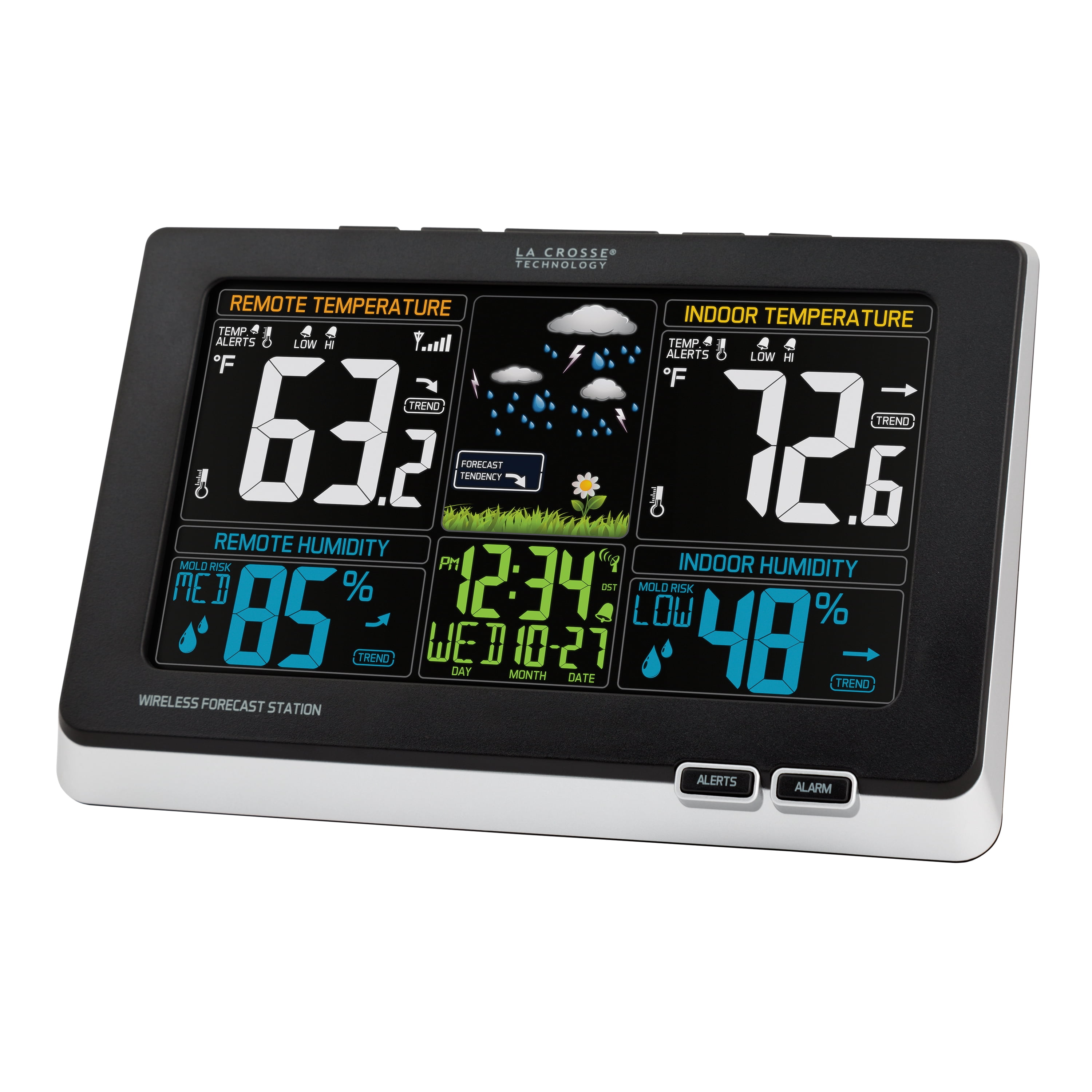 La Crosse Technology Wireless Color Weather Station with Mold Indicator, 1 Ea., 308-1414MB