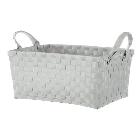 Mainstays Woven Grey Rectangle Basket - Walmart.com