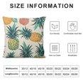 thumbnail image 5 of Fenyluxe Colorful Pineapple Pillow Covers Leaves Summer Tropical Fruit Throw Pillow Case Pillow Sham Cushion Cover Size Printed One Side 24x24in, 5 of 5
