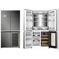 thumbnail image 2 of 2024 New Stainless-Steel 4 Doors Fridges Kitchen-Freezer - 36 Inch French Door Refrigerator, 21 Cu.Ft. Counter Depth Refrigerator Bottom Freezer with Wine Cabinet and Adjustable Shelves, 2 of 6