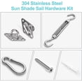 thumbnail image 3 of Awning Attachment Set, Heavy Duty Sun Shade Sail Stainless Steel Hardware Kit for Garden Triangle and Square, Rectangle, Sun Shade Sail Fixing Accessories A, 3 of 5