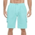 thumbnail image 2 of MIXUE Mens Shorts Summer Solid Color Swimming Trunks Mesh Beach Pockets Mens Workout Shorts Outwear,Green,36, 2 of 6