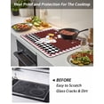 thumbnail image 5 of Stove Top Covers for Electric Stove, Fat Chef Glass Stovetop Cover Protector, Red Gourmet Kitchen Red Black Buffalo Plaid Induction Cooktop Protector Oven Mat for Kitchen Countertop 24"x21", 5 of 8