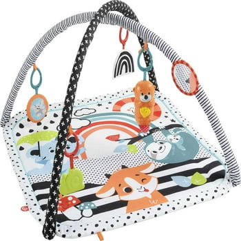 Fisher-Price 3-in-1 Music Glow and Grow Gym Infant Playmat with Lights & Removable Toys