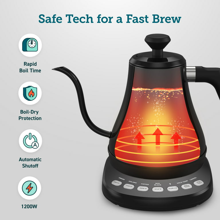 COSORI Smart Gooseneck Kettle Electric for Pour-Over Tea & Coffee