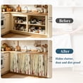 thumbnail image 4 of Autumn Branch Trees Cabinet Curtain 32"Wx55"L,Dustproof Pantry Door Curtain W/ Self Adhesive Tape,Fall Forest Vintage Rustic Oil Painting Tall Storage Cover Privacy Drape for Bathroom Kitchen, 4 of 9