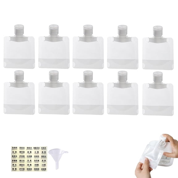 Reusable Plastic Pouches for Travel, 30/50/100ml Portable Travel Fluid Makeup Packing Bag, leak proof Refillable Clear Packaging Bags for Shampoo Conditioner Lotion Soap