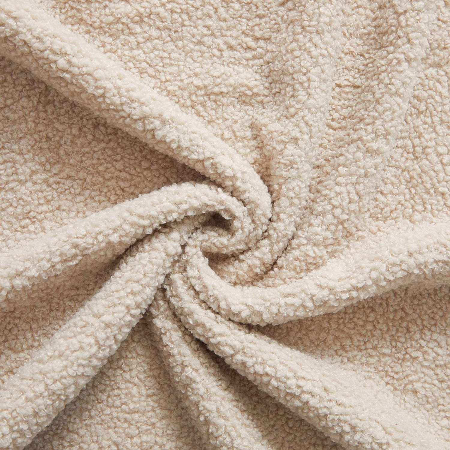 Dearfoams Reversible Cozy Teddy Oversized Couch Throw Blanket, Beige, 50 x 70 in