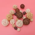 thumbnail image 3 of HONMEET 21-Piece Natural Woven Rattan Set, Decorative Wicker Spheres for Table, Bowl, Party and Home Decor Fillers, 3 of 4