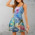 thumbnail image 3 of Beach Scene Vibrant Tropical Fun Sleeveless Dresses Slip Dress Women's Dresses Dresses For Womens, 3 of 6