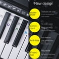 thumbnail image 3 of Pegatinas para Teclado de Piano, Piano de Cola/EléCtrico, 88 Teclas, NotacióN de Pentagrama, Tira de Notas, SíMbolo de Etiqueta para Estudiantes Principiantes, 3 of 10
