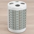 thumbnail image 1 of Casino Ceramic Toothbrush Holder, Card Suits Hearts Spades Diamonds and Clubs Pattern Gaming Houses Addiction Print, Decorative Versatile Countertop for Bathroom, 4.5" X 2.7", Multicolor, by Ambesonne, 1 of 4