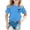 Blue, variant on Gunia Girls T Shirts Bright Summer Graphic Tee Lightweight Casual Short Sleeve Top With Cheerful Print Everyday Wear Leisure Girl Shirts 2-14 Years