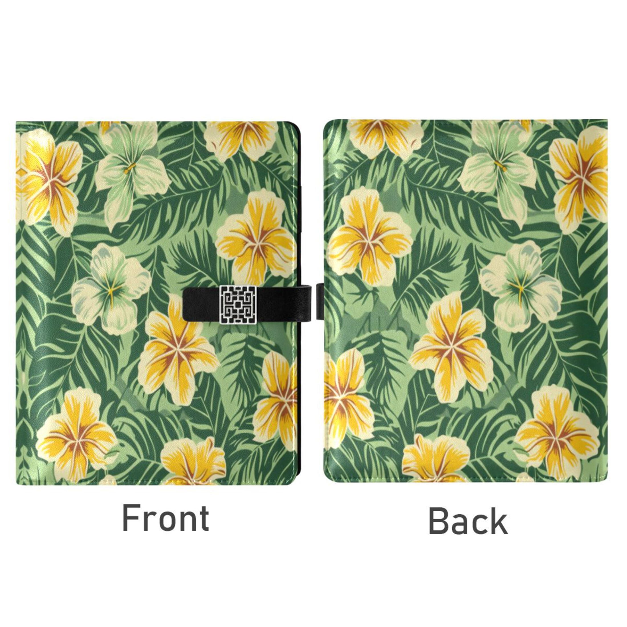 Leather Planner Leather Notebook Notebook Journal Binder Design Pen Pocket Design Convenient for Storage Hawaiian Yellow Flower