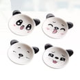 thumbnail image 2 of Miangastore Creative Ceramic Saucer for Home Use Black Cartoon Panda Shape Mini Plate 4 Pieces, 2 of 8