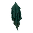 thumbnail image 2 of Pañuelo hijab para mujer, de color liso, cómodo y transpirable para niñas. Verde, 2 of 9