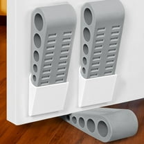 3 Pack Door Stoppers, Anti-Slip Rubber Door Stop with Holder, Door Stops for Bottom of Door, Works on All Floor Types