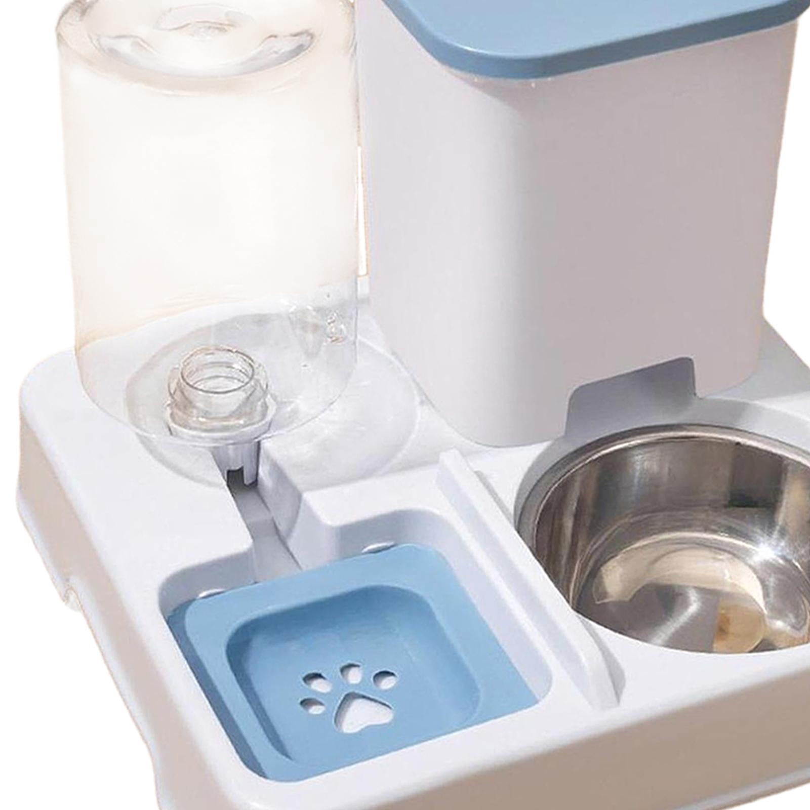 Bothyi Automatic Cat Feeder Food and Water Supply Detachable for s Dogs white