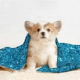 thumbnail image 4 of Rocae Blue Glitter for Pet Blanket Dog Blanket Cat Blanket Soft Sleep for Small Medium Pet-Large, 4 of 8