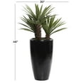 thumbnail image 3 of DecMode 46" Artificial Dracaena Plant in Realistic Leaves and Black Fiberglass Pot, 3 of 8