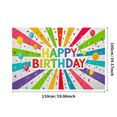 thumbnail image 2 of Colorful Radiant Happy Birthday Banner with Balloons and Confetti Background Party Decoration for Birthday Party Photography Props and Celebrations, 2 of 7