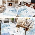 thumbnail image 6 of Light Blue Ocean Washable Living Room Rugs 6'x9', Seahorses Jellyfish Starfish Coastal Low Pile Throw Large Area Rug Non-Slip Sturdy Edge Binding Carpet for Dining Room Kitchen Office, 6 of 9