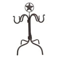 thumbnail image 1 of Rustic Western Lone Star Mug Tree Metal Holder Organizer Rack Stand With 4 Hooks, 1 of 5
