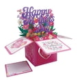 thumbnail image 2 of 3D Pop-Up Mother's Day Card -Happy Mother's Day Flower Pop-up Card with Envelope and Note Label Included for Mom, grandmother, Any mother figure in your life, 2 of 5
