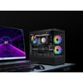 thumbnail image 3 of SAMA V40 Black ATX Mid Tower PC Case, 6 Pre-Installed 120mm ARGB PWM Fans, Dual Tempered Glass Panels, Vertical Airflow Design, USB Type-C Port,  Gaming Computer Case for ATX/Micro-ATX/ITX Motherboar, 3 of 7