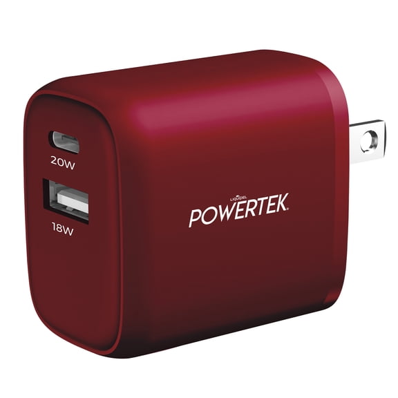 Velvet USB C Wall Charger Block 20W PD, Liquipel Powertek Type C Fast Charging Cube, Phone Wall Power Adapter with Foldable Plug, Compatible with iPhone, iPad, iWatch, Galaxy, Android, Pixel, Tablet
