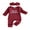 Red, variant on Newborn Baby Girl My First Valentines Day Outfit Letter Embroidered Ruffle Romper Long Sleeve Jumssuit Headband 2 Piece Spring Clothes Set Coming Home Outfits
