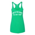 thumbnail image 2 of Wild Bobby Vintage Movie Quote Why Is The Carpet Wet Todd? Women Tri-Blend Racerback Tank Top, Envy, Large, 2 of 6