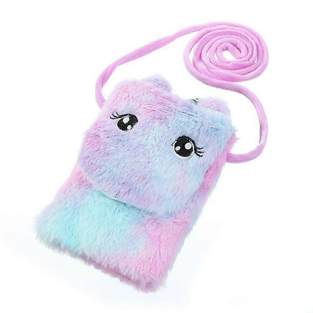 Plush Messenger Bag Unicorn Crossbody Bag Kawaii Purse Cellphone Shoulder Bags for Girls Women