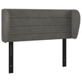 thumbnail image 2 of vidaXL Headboard with Ears Dark Gray 40.6"x9.1"x30.7"/34.6" Velvet, 2 of 27