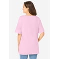 thumbnail image 2 of Woman Within Plus Size Perfect Cuffed Elbow-Sleeve Boat-Neck Tee, 2 of 6