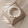 thumbnail image 6 of YYKihy Initial Pearl Bracelet Flower Girl Bracelet Proposal For Girls Dainty Gold Pearl Bracelets With Letter A Z Personalized Name Jewelry Birthday Christmas Wedding For Her, 6 of 9